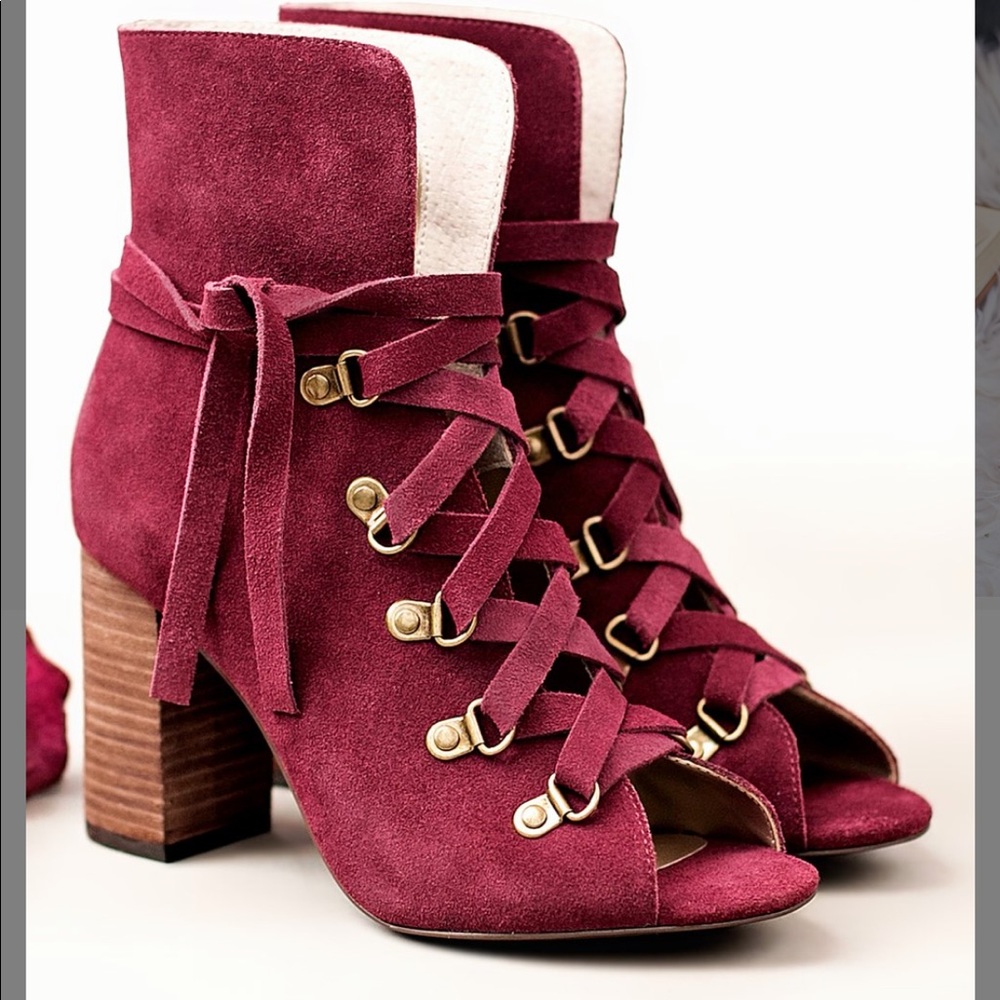 Berry Raven Suede Bootie